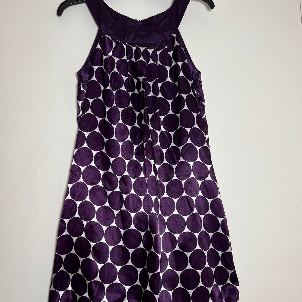 Xhilaration girls sleeveless purple polka dot dress